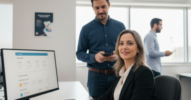 Custo invisível da falta de integração no dia a dia do RH e do usuário, com colaborador resolvendo benefício pelo sistema enquanto o RH acompanha de forma tranquila.