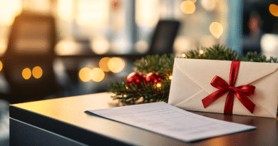 Entrega do presente de Natal para funcionários