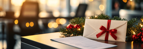 Entrega do presente de Natal para funcion&aacute;rios